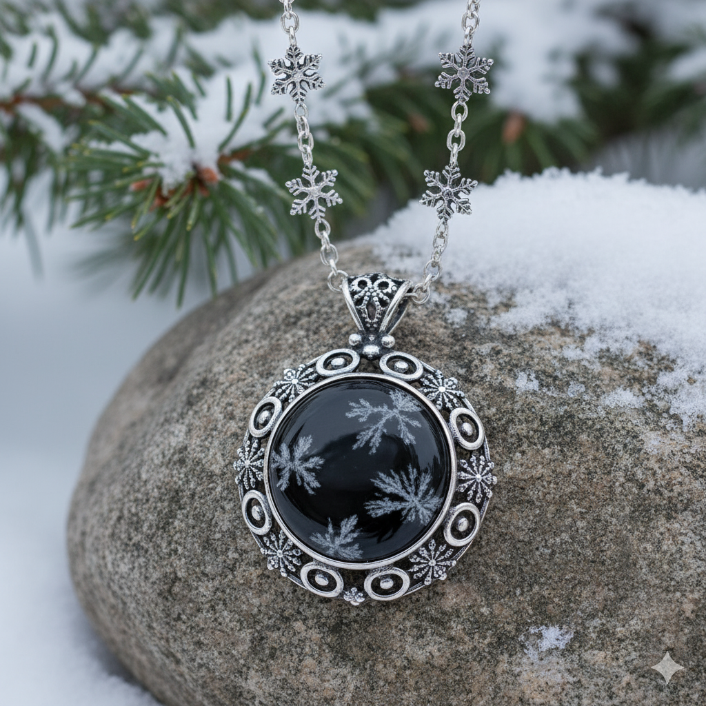 Kuvars Kar Tanesi Kolye