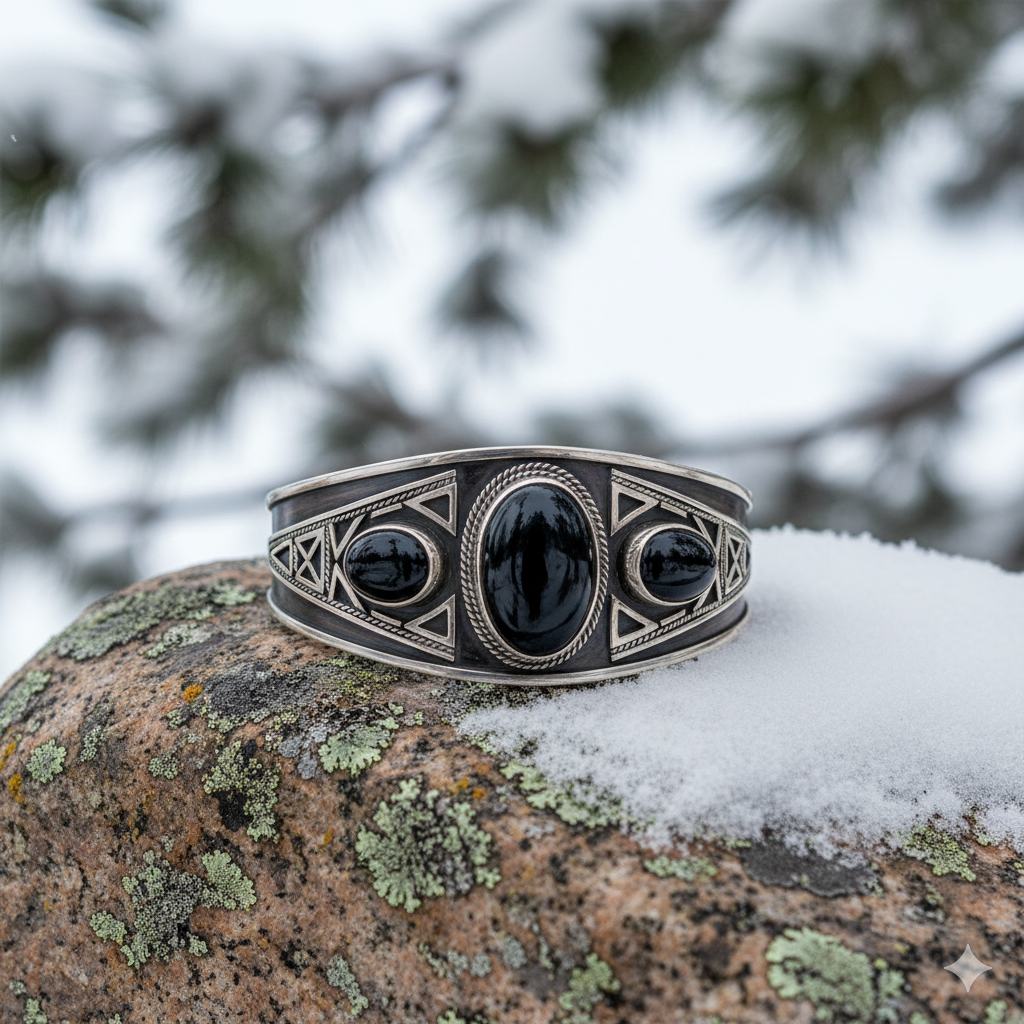 Gümüş Telkari Manşet Bileklik