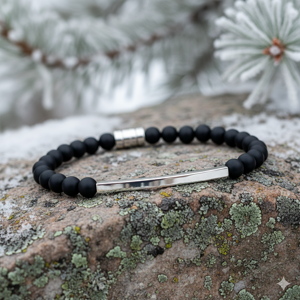 Minimalist Gümüş Çubuklu Bileklik (Unisex)