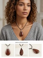 Sarıkamış Obsidyen Taşı Kolye 3609
