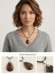 Sarıkamış Obsidyen Taşı Kolye 3619